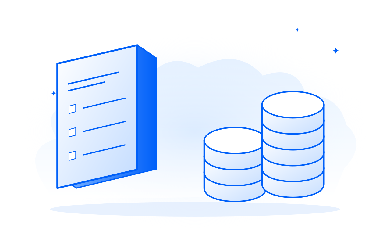 An offering document beside a compact capital stack. Conceptual illustration.