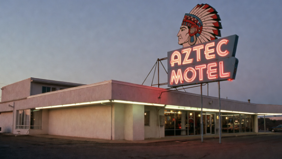 Aztec Motel on Route 66, Albuquerque, 1980