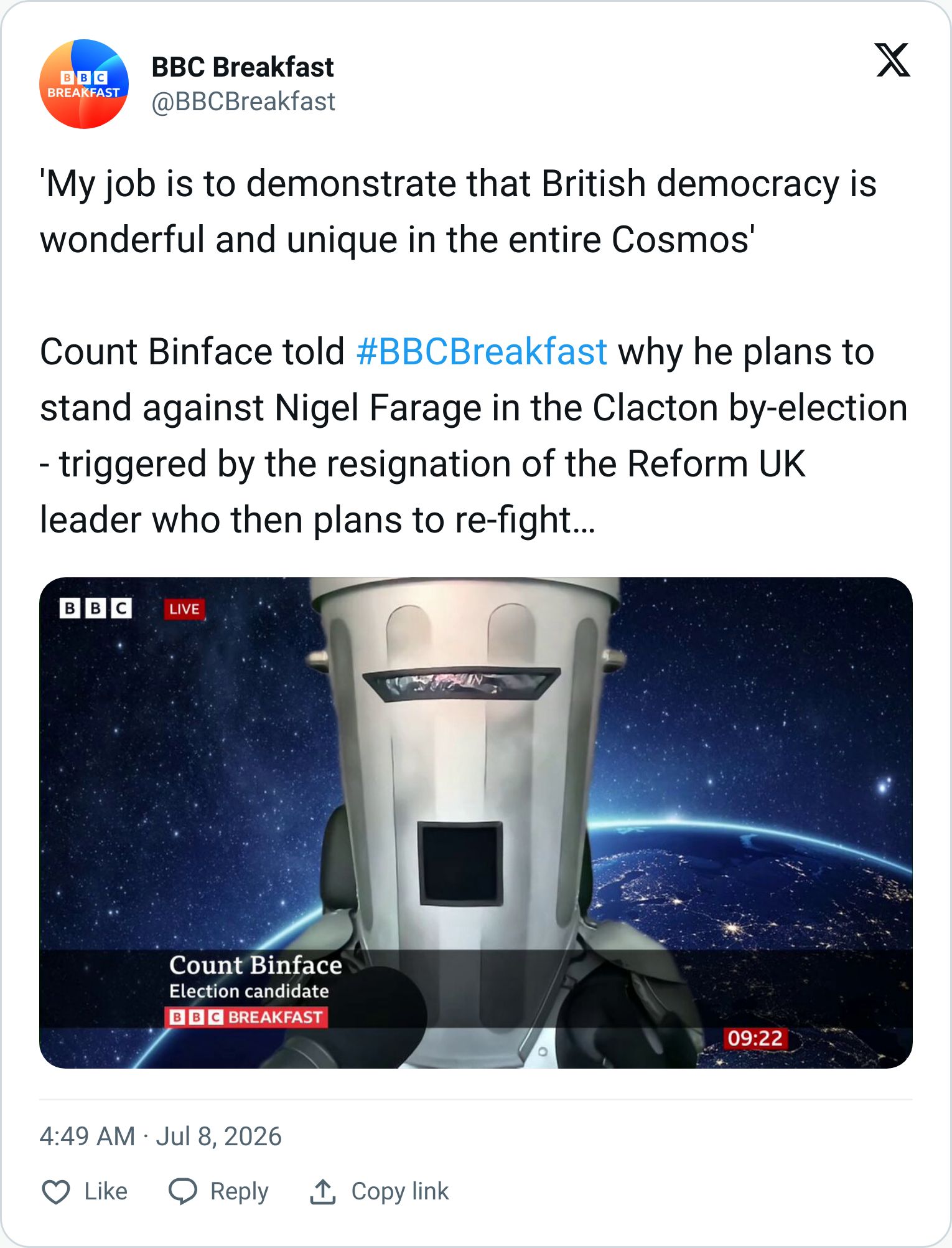 Tweet screenshot