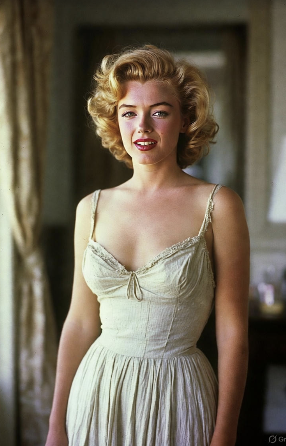 Marilyn Monroe, 1953 classic Hollywood glamour look