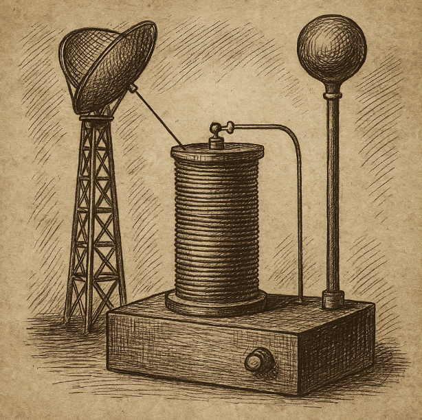 Nikola Tesla’s radio transmission equipment