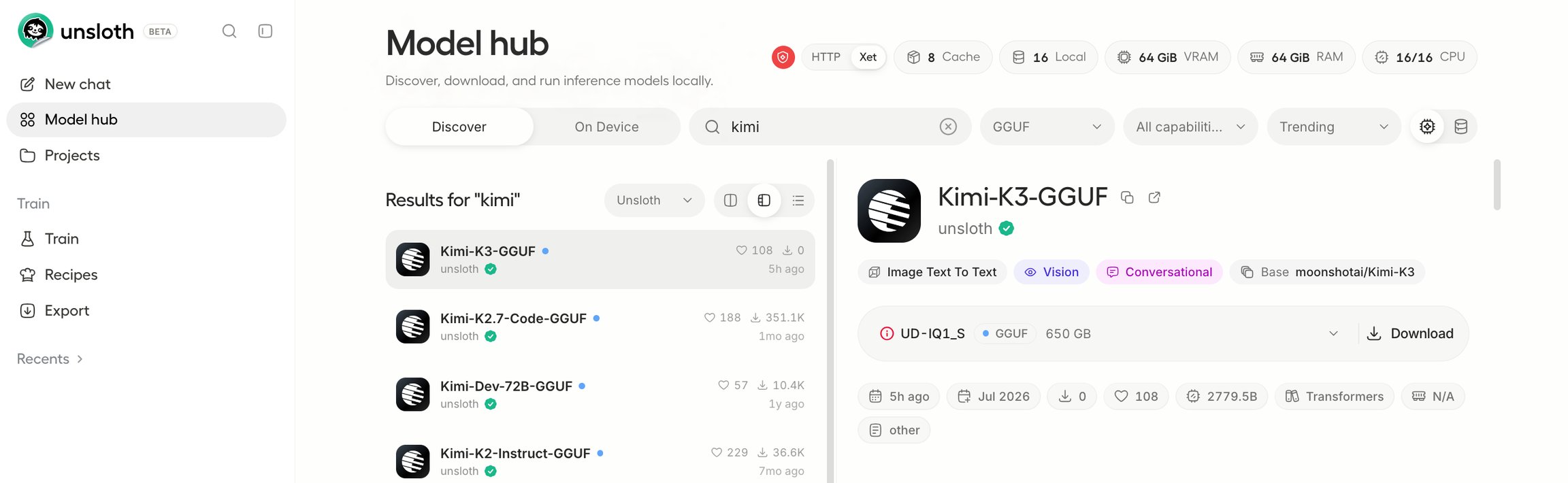 Unsloth Kimi K3 local AI quantization