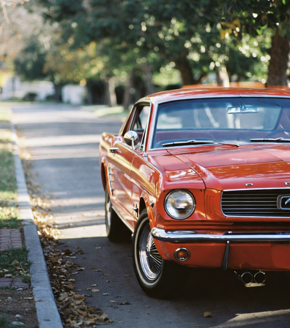 1965 Ford Mustang GT Fastback in Rangoon Red