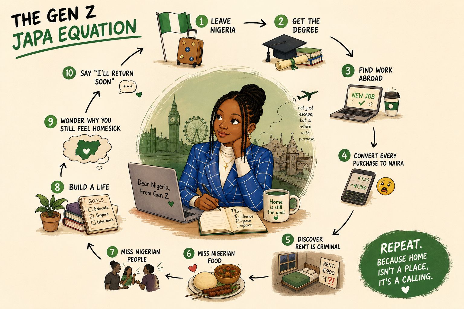 The Gen Z Japa Equation illustration