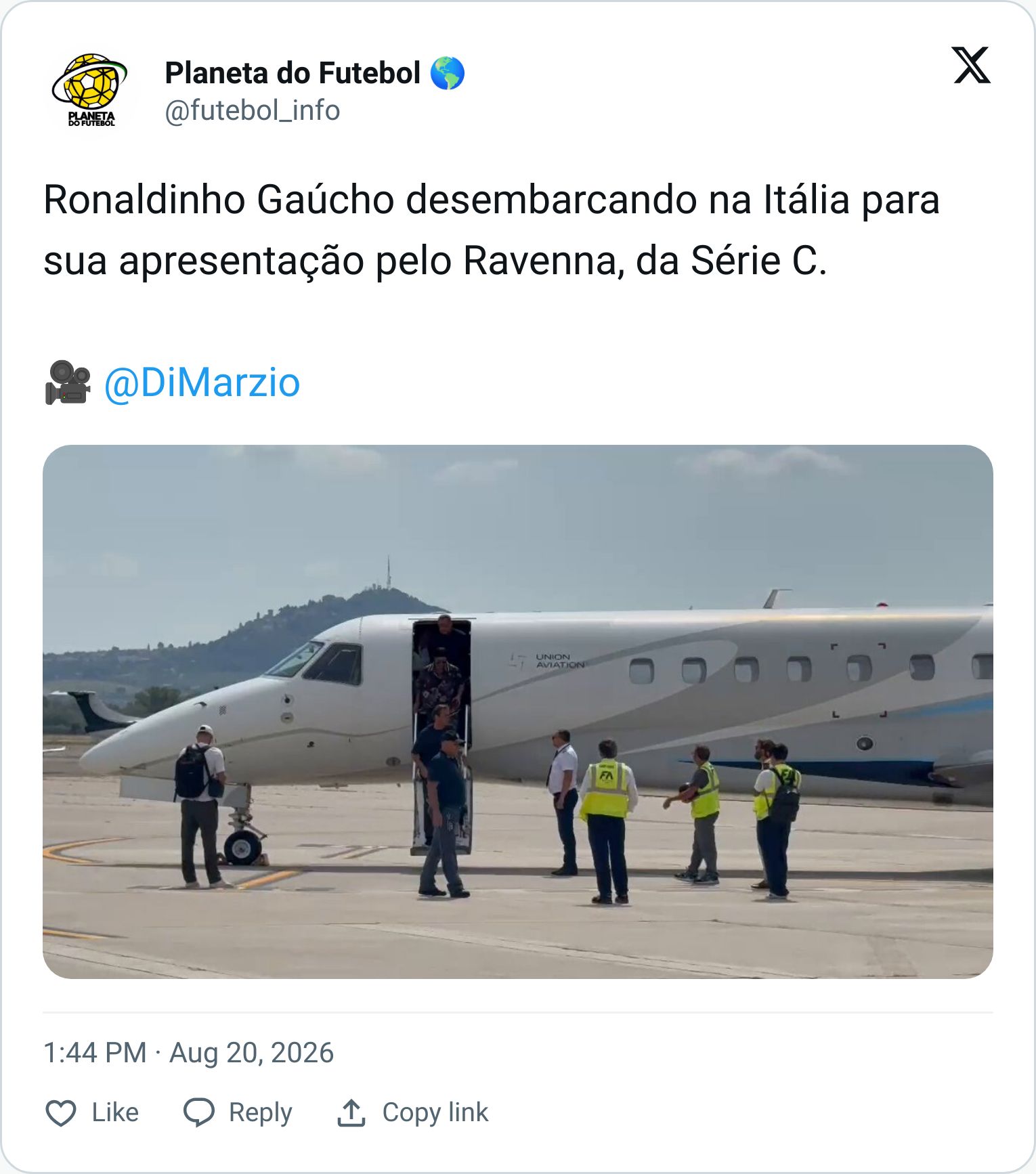 Tweet screenshot