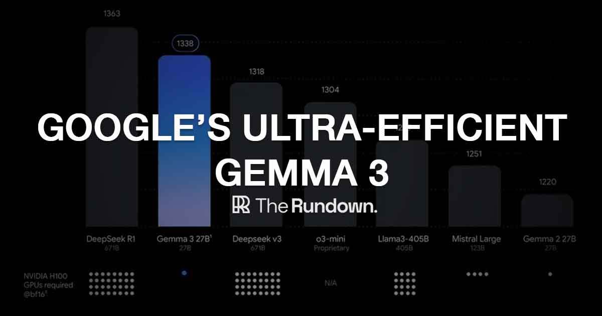 Google's ultra-efficient Gemma 3