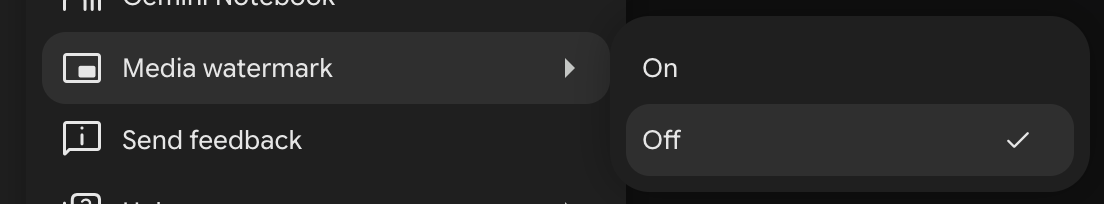Google Gemini visible watermark controls