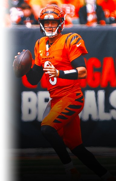 Bengals quarterback dropping back