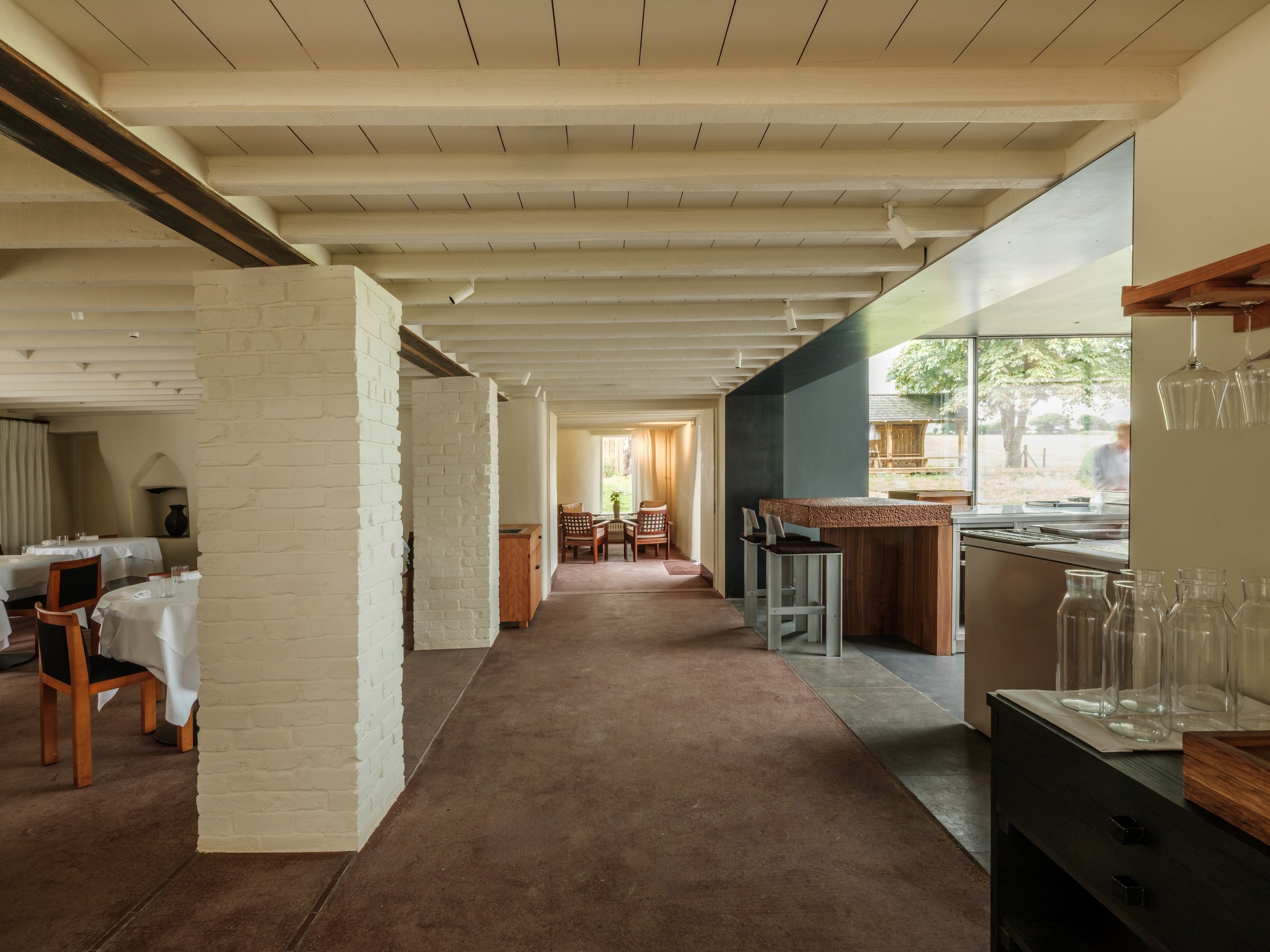 Restaurant and open kitchen at Osip