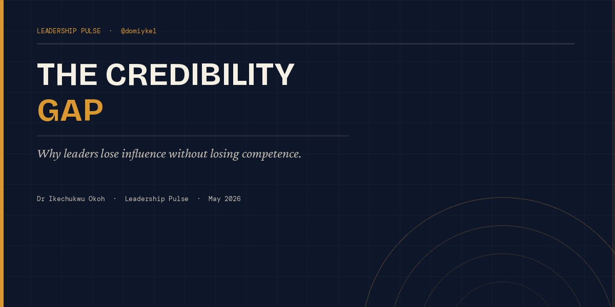 The Credibility Gap - Leadership Pulse