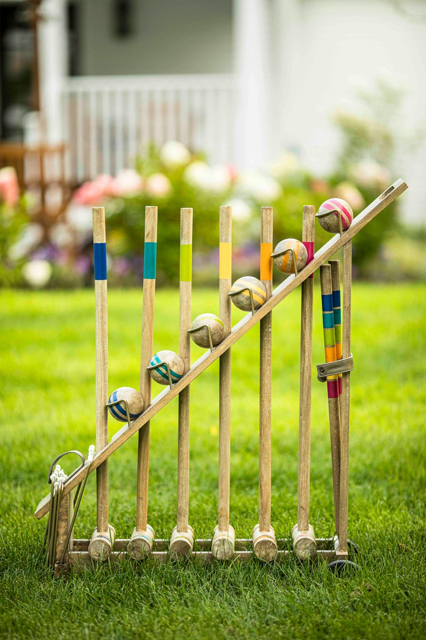 Croquet equipment on the lawn at The Weston