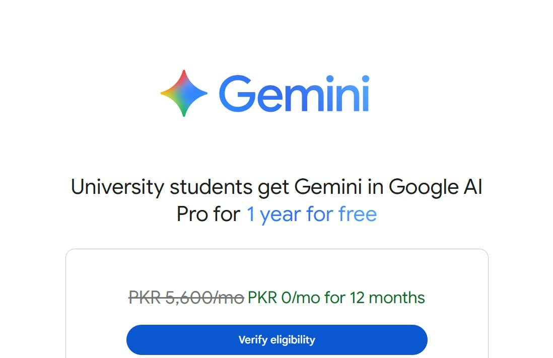 Google AI Plus Pakistan