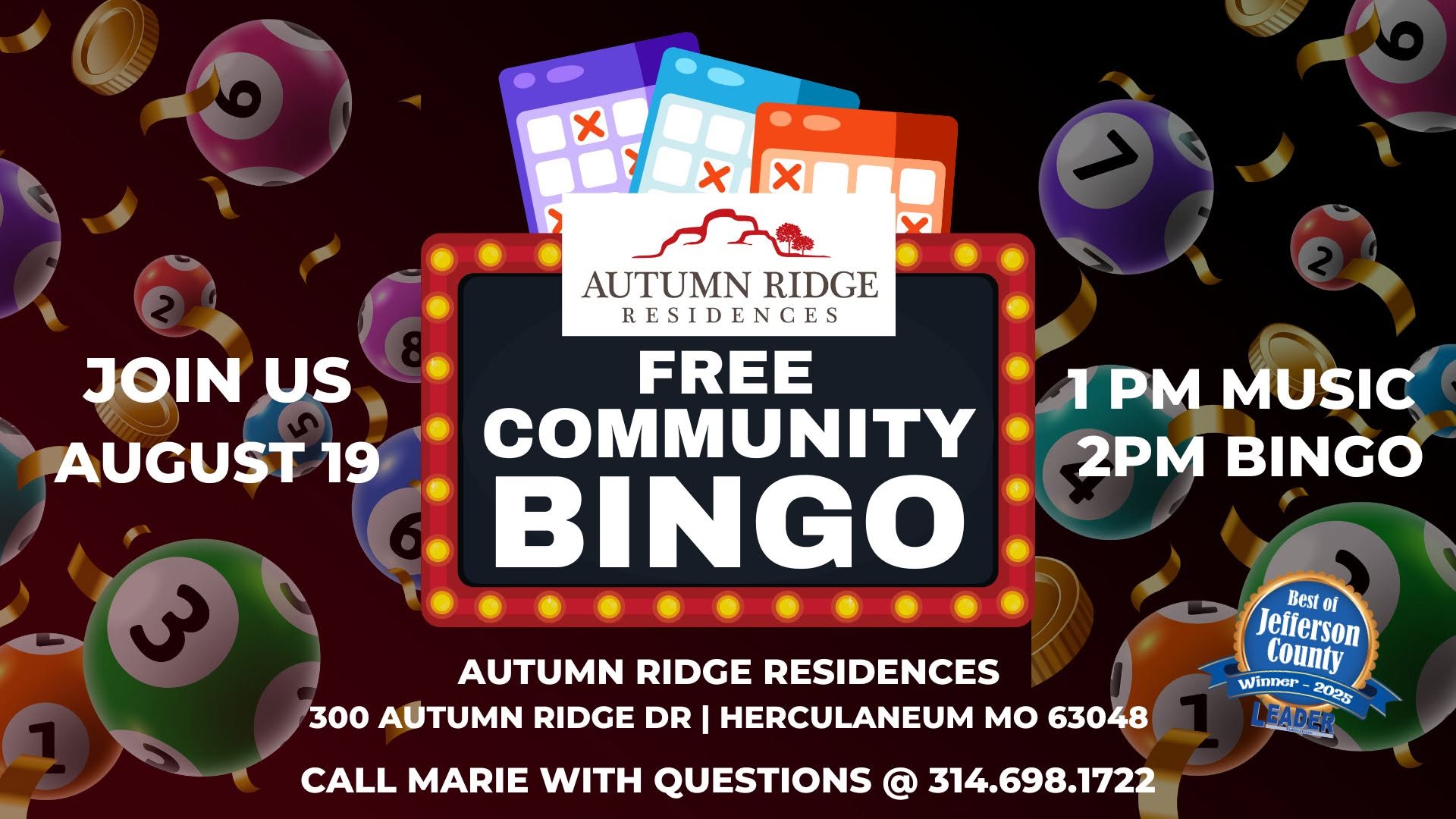 Community Bingo on August 19