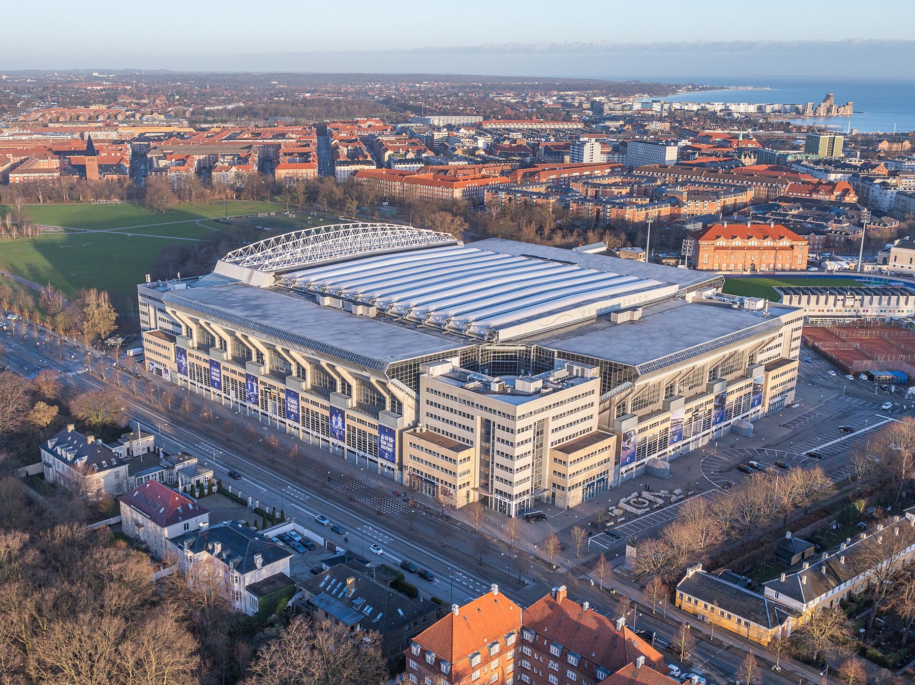 Parken Stadium aerial view