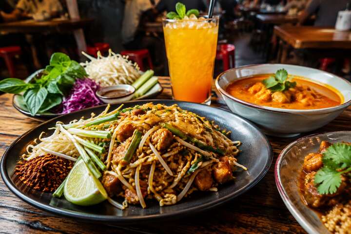 Bangkok-style noodles, curry and colourful drinks at Soi Ram in Ladner, Delta BC