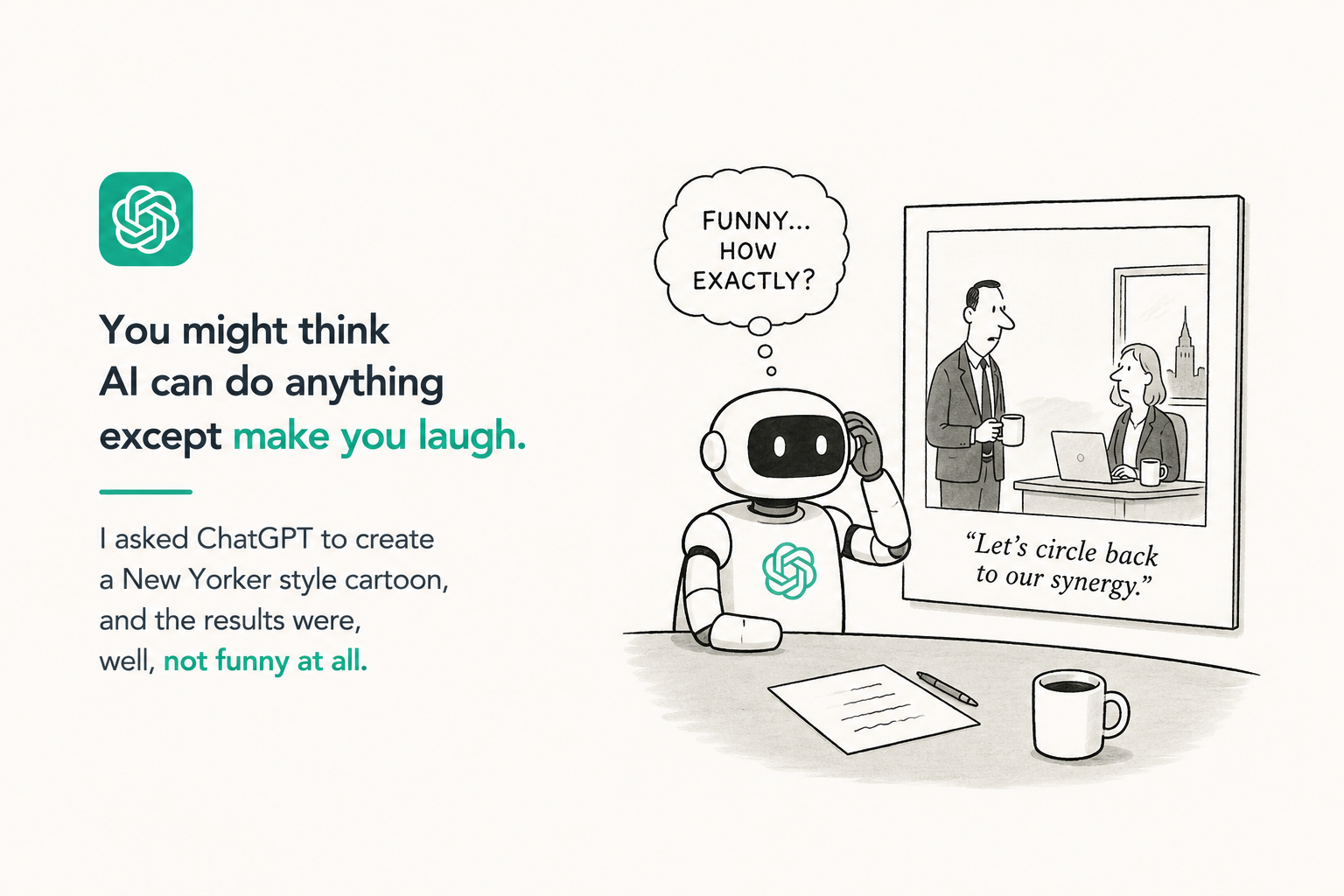 AI Can Write, Draw, and Code... But Can It Make You Laugh?