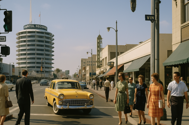 Hollywood and Vine on a Summer Day, 1963