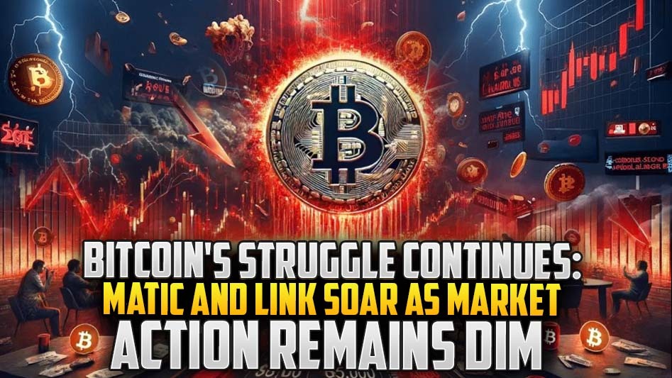 Bitcoin's Struggle Continues: MATIC and LINK Soar as Market Action Remains Dim
