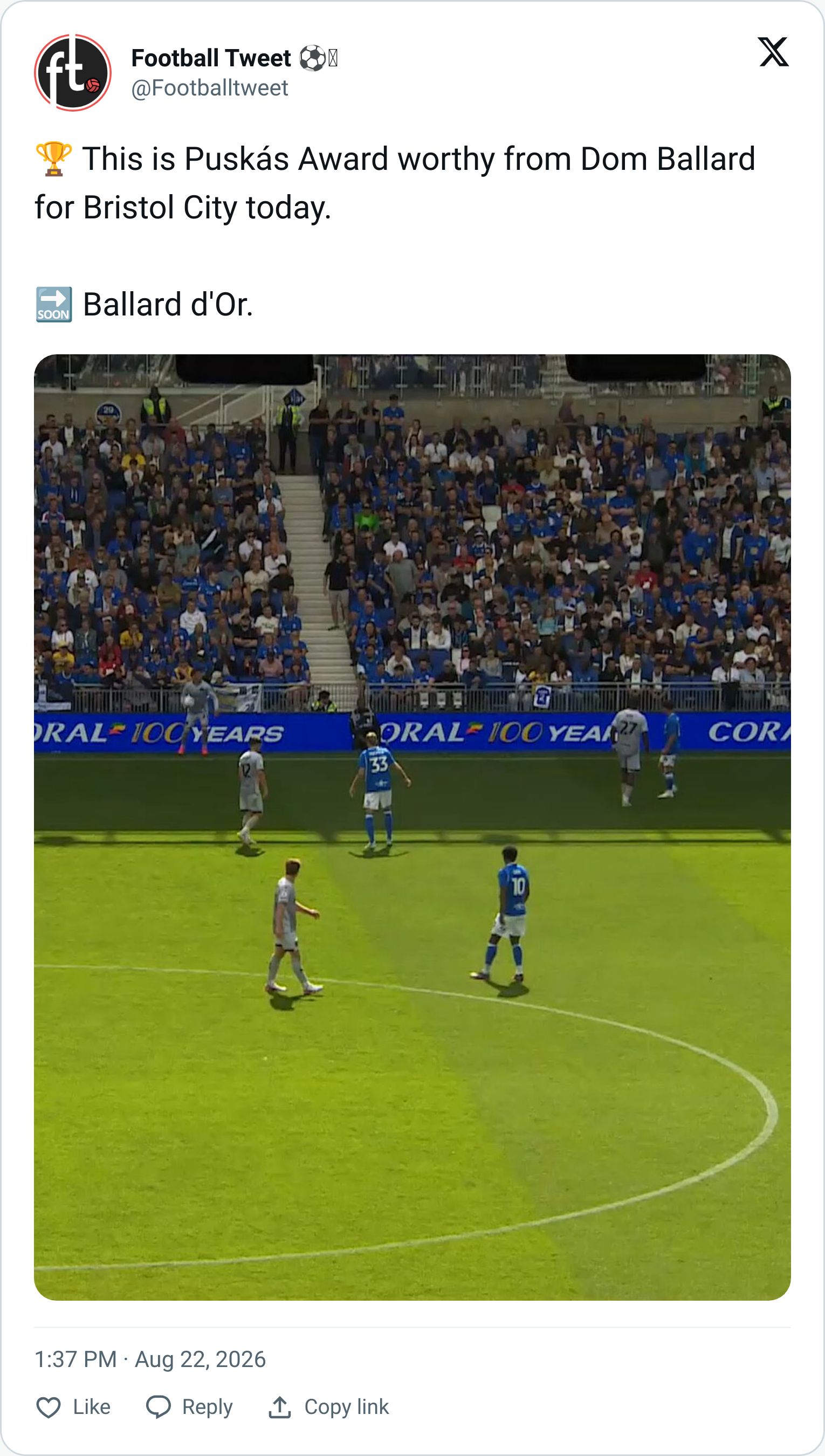 Tweet screenshot