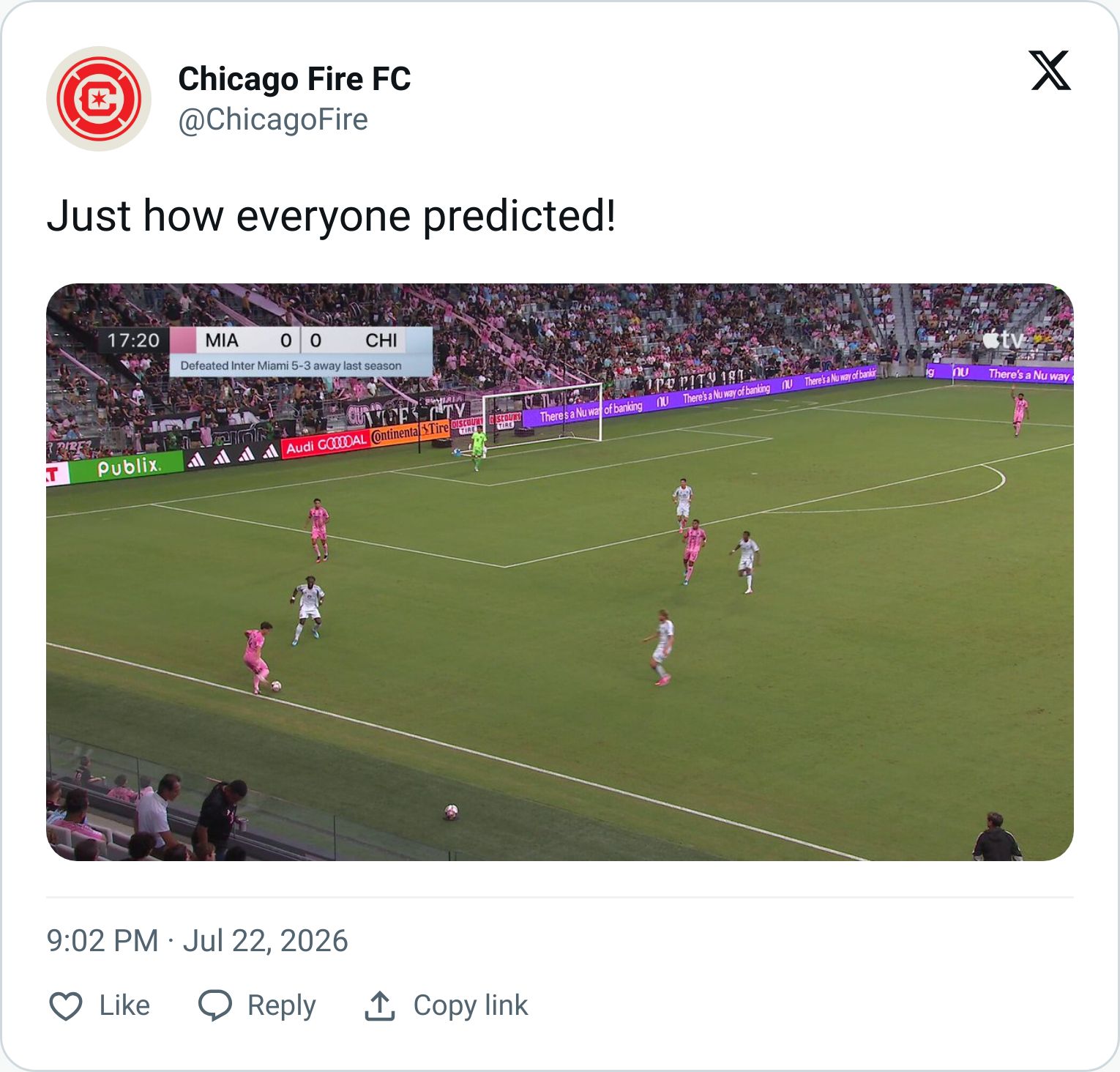 Tweet screenshot