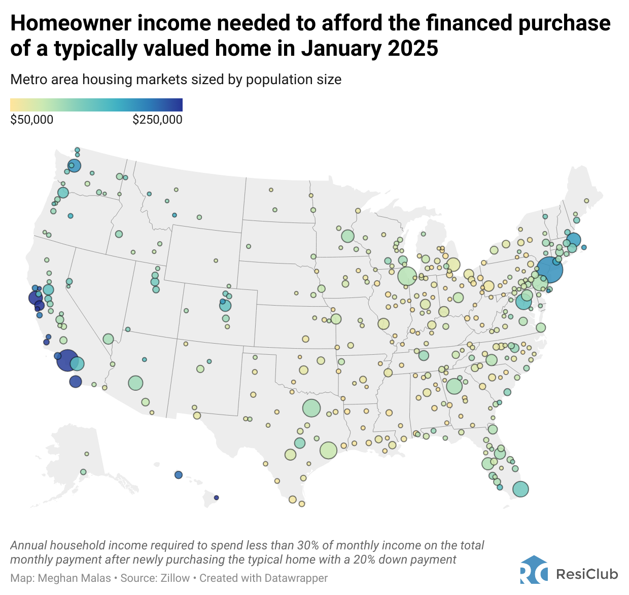 The income needed to purchase a typical U.S. home has increased by 79% ...