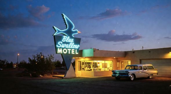 Blue Swallow Motel, Tucumcari, New Mexico, 1960
