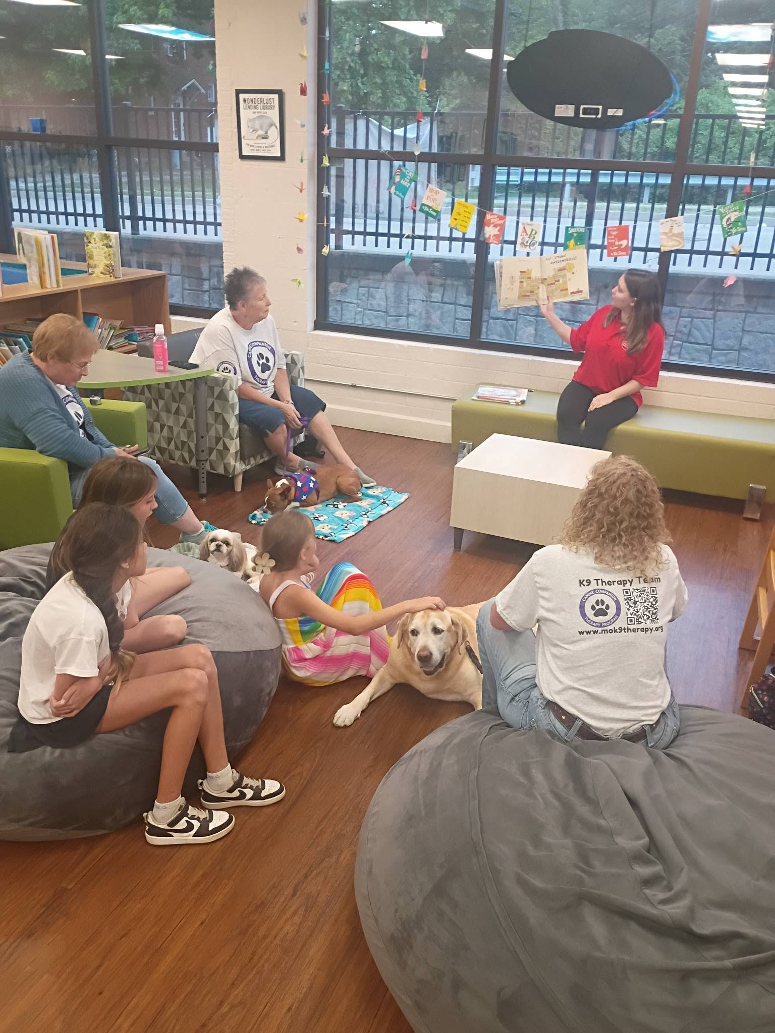 Canine Reading time at Crystal City Public Library