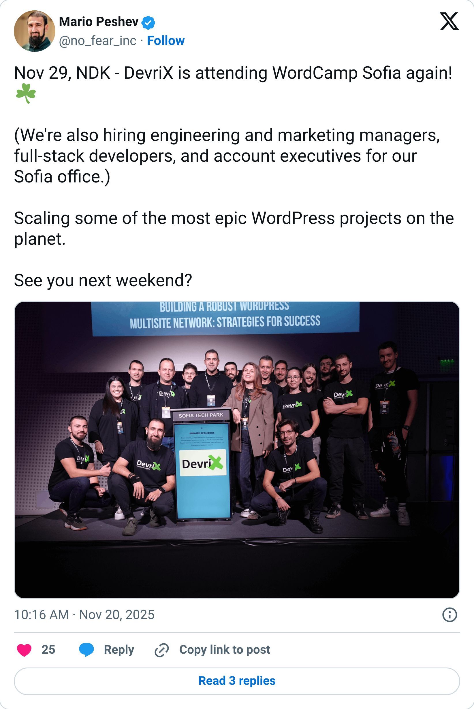 Tweet screenshot
