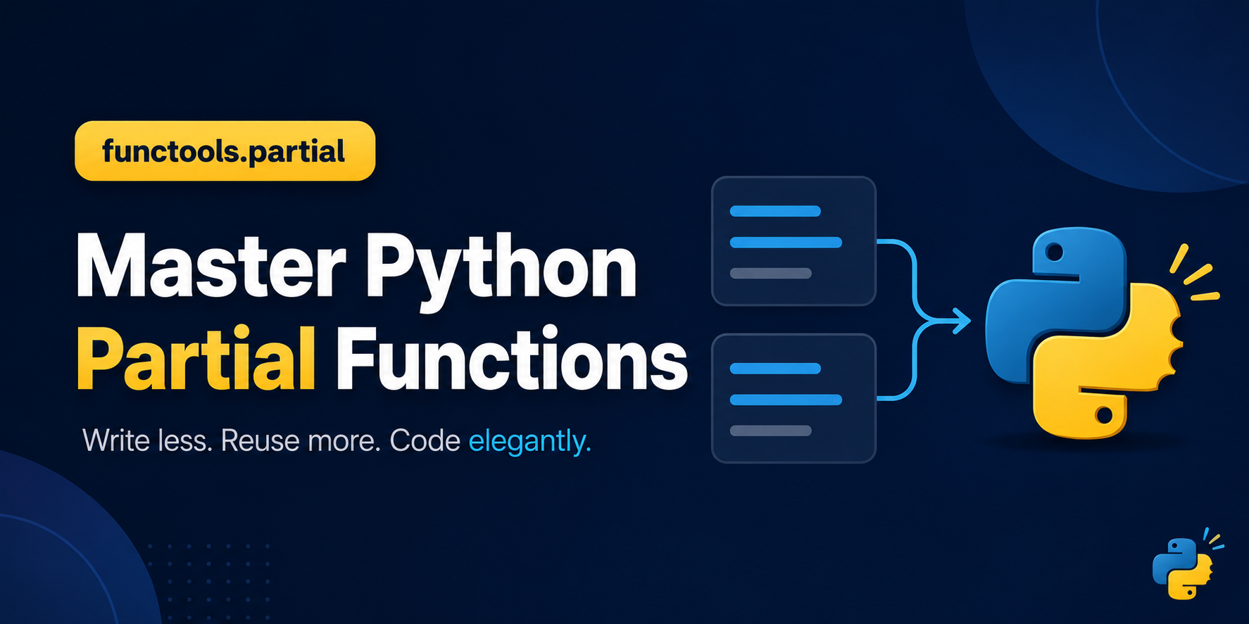 Python's partial functions with the functools library