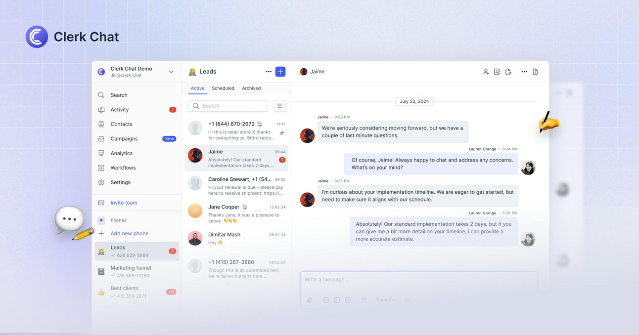 BREAKING: Clerk Chat Raises $7m seed funding round