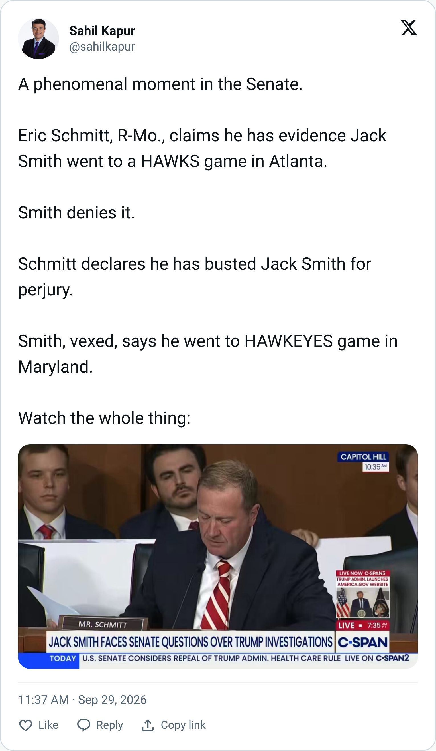 Tweet screenshot