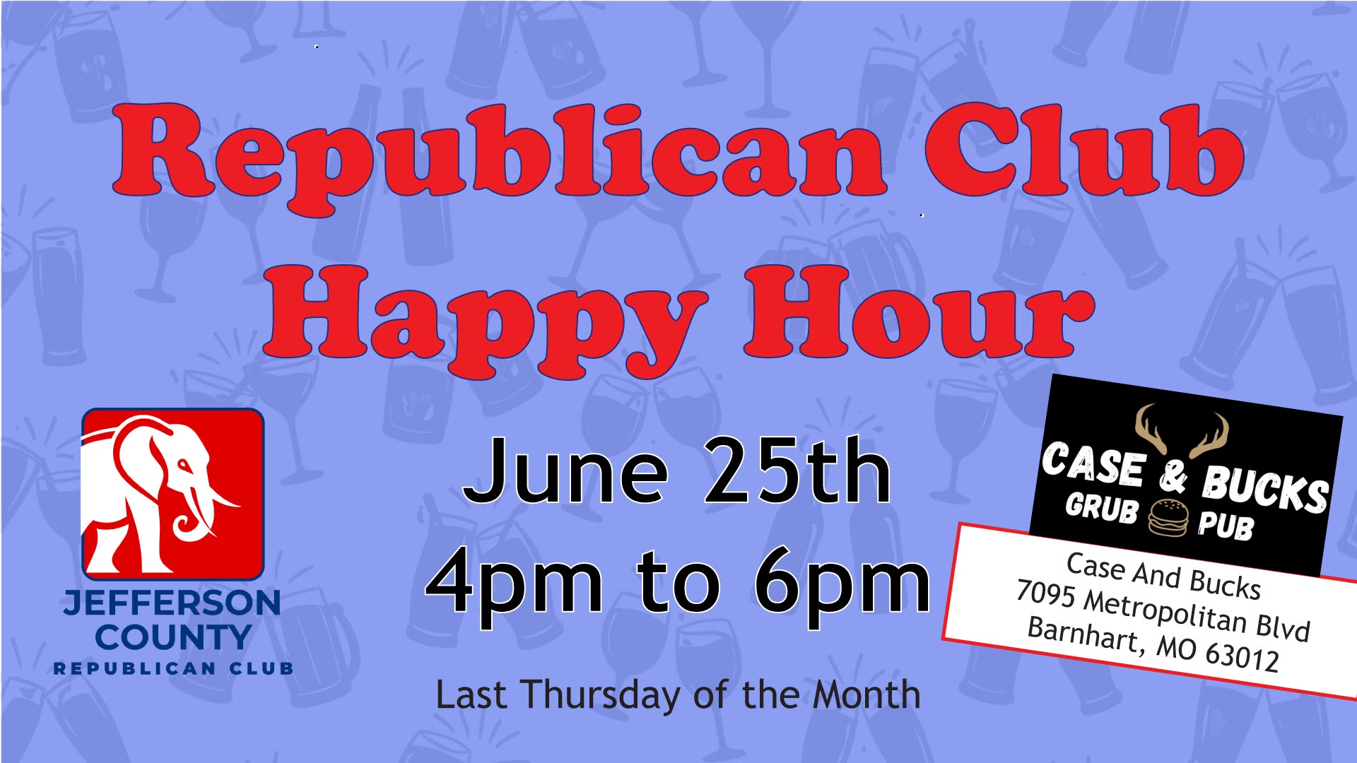 Republican Club Happy Hour June 25th