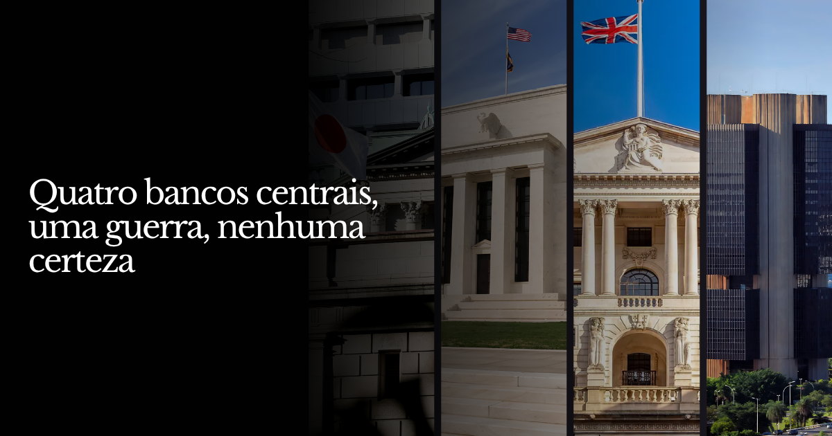 Quatro bancos centrais, uma guerra, nenhuma certeza
