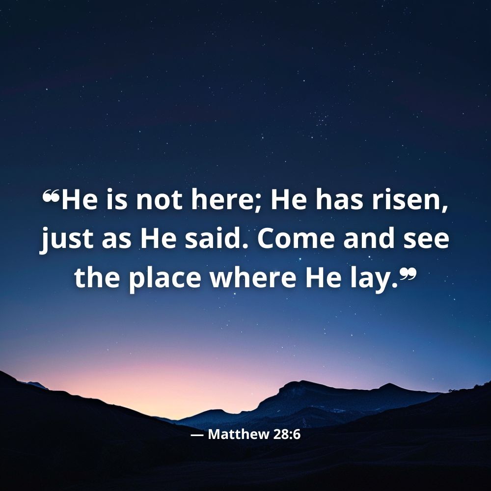 🙏 Verse of the Day: Matthew 28:6