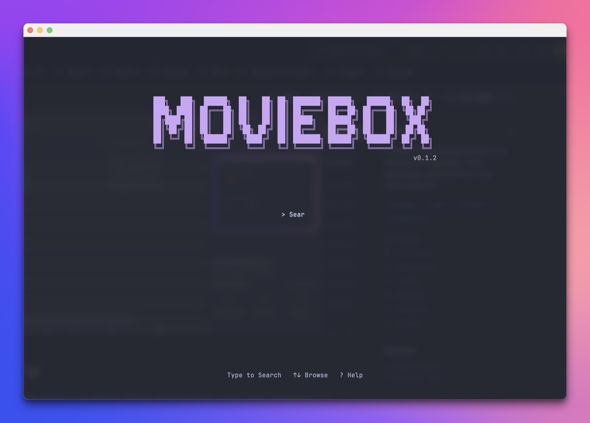 MovieBox-TUI terminal interface