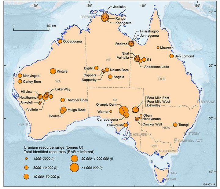 Australia uranium endowment global share
