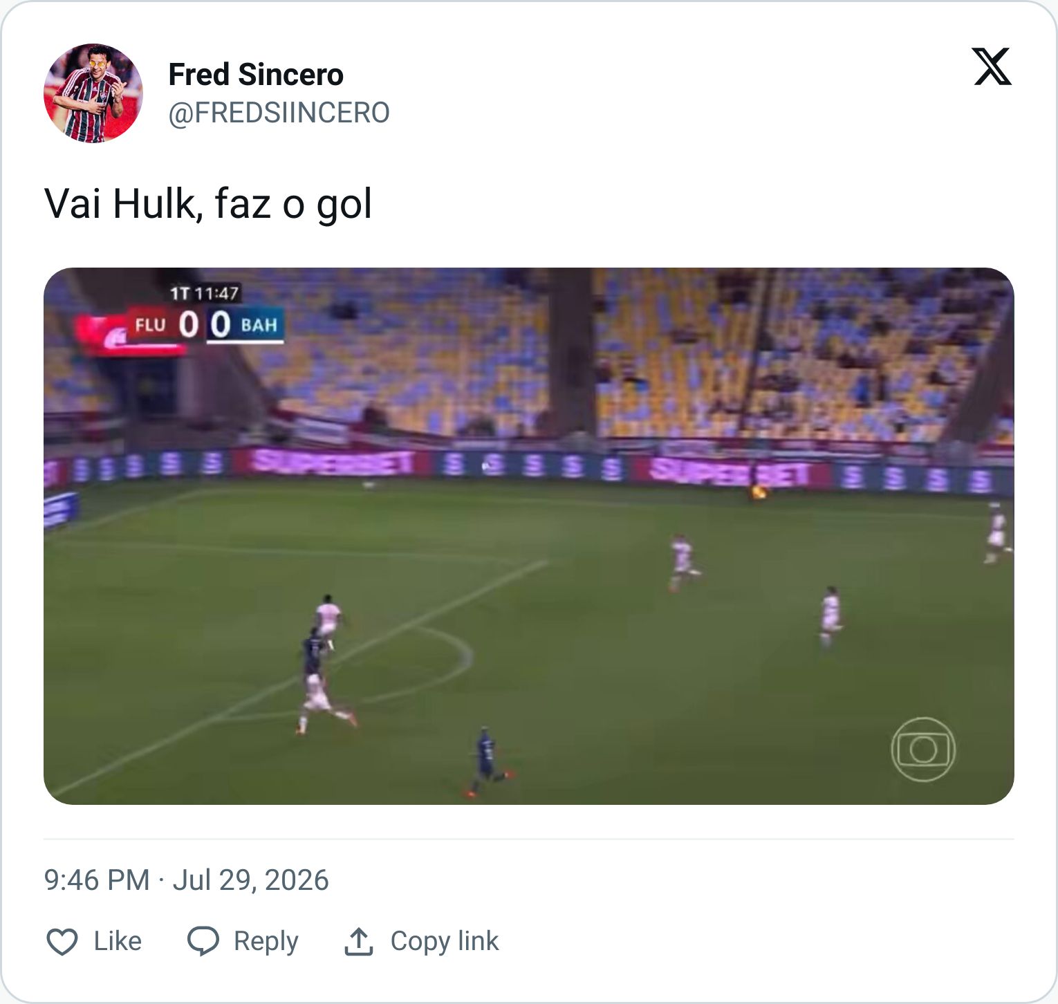 Tweet screenshot