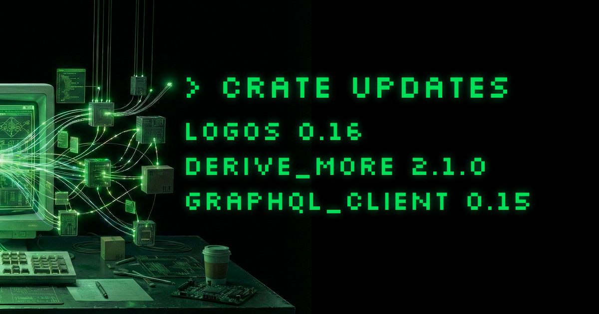 Crate updates: Logos 0.16 introduces major lexer engine rewrite
