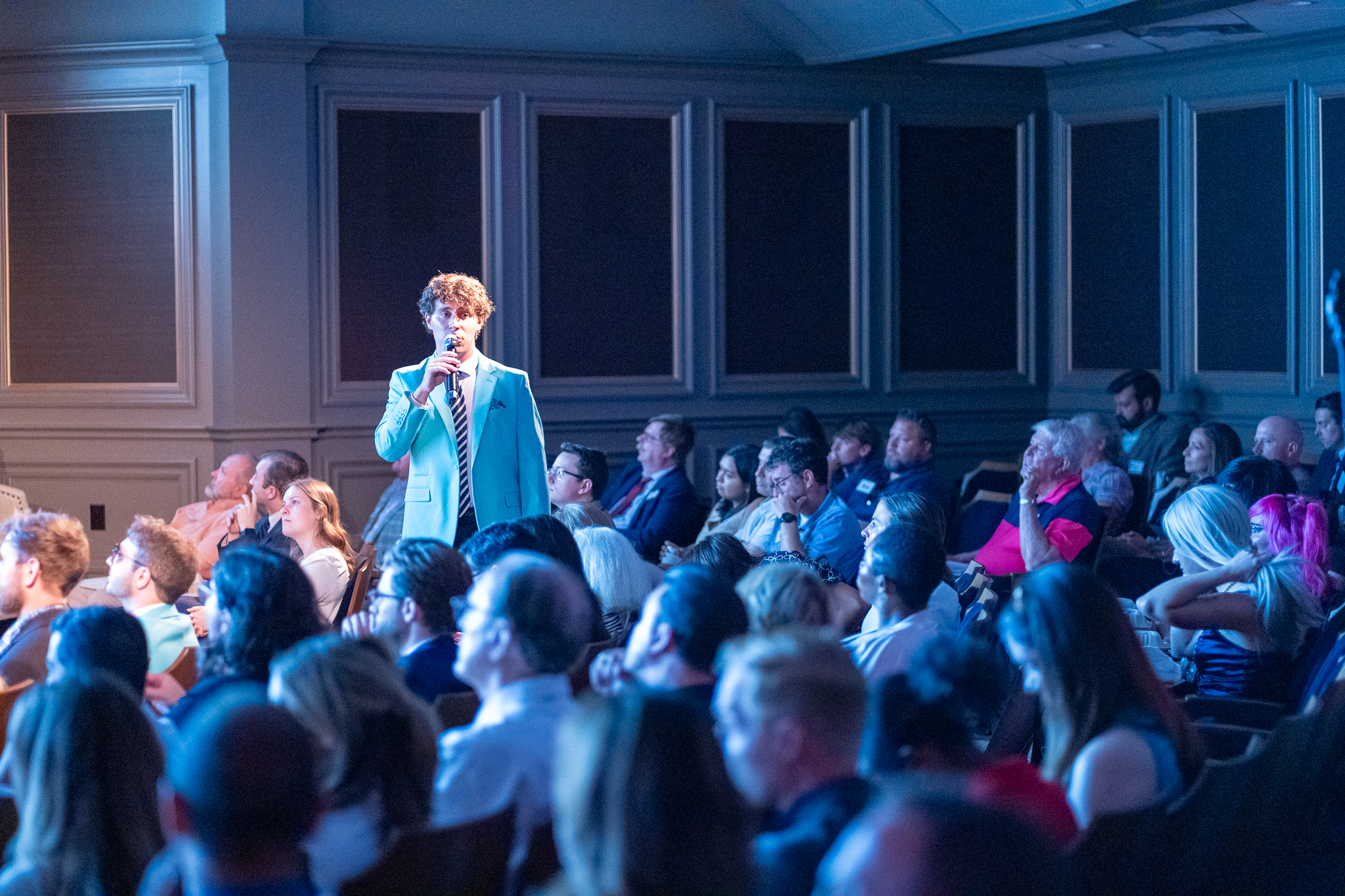A packed auditorium