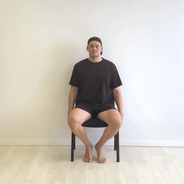 Arms shoulders and neck chair exercise