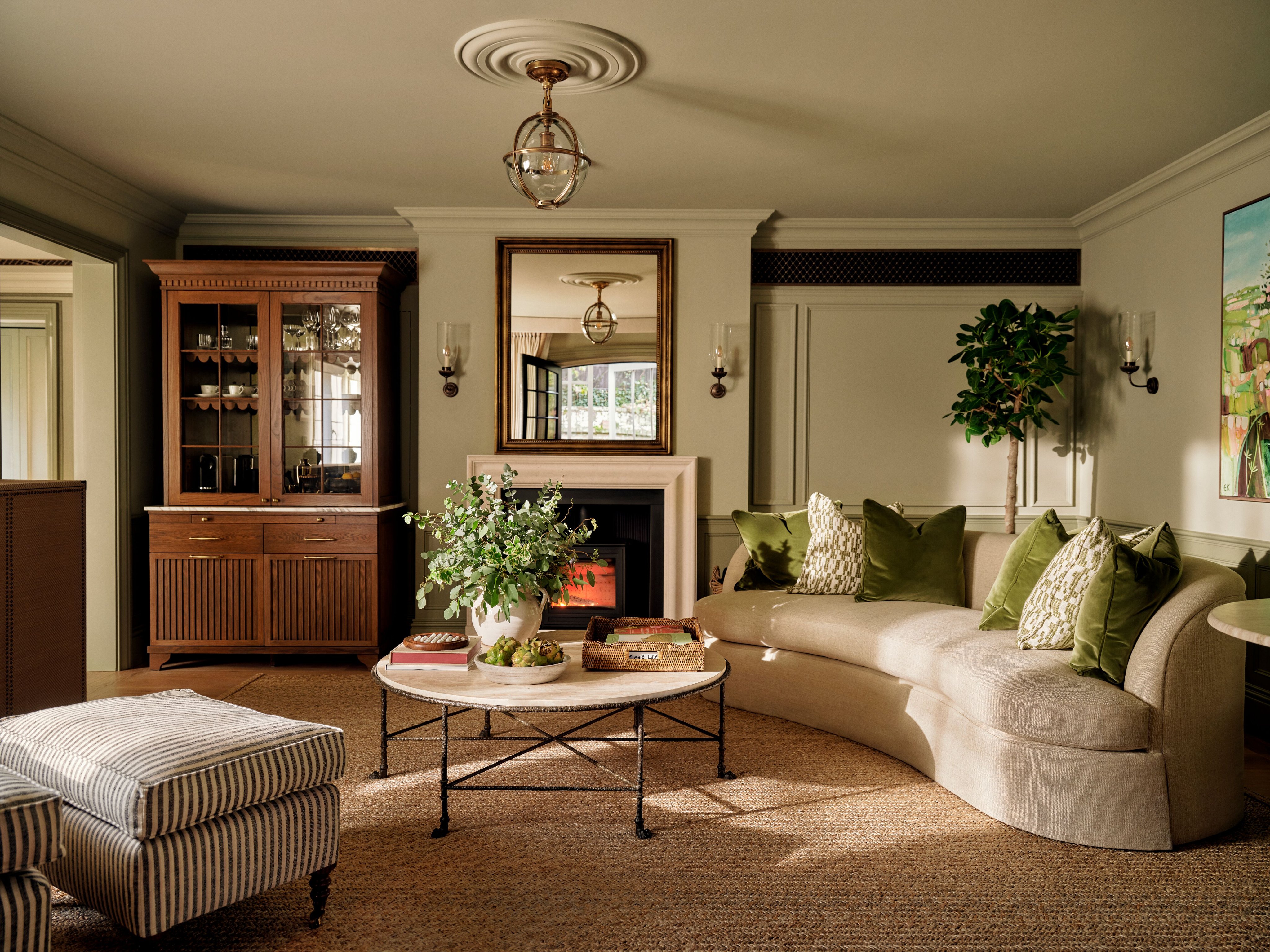 Elegant suite sitting room at Le Manoir aux Quat’Saisons