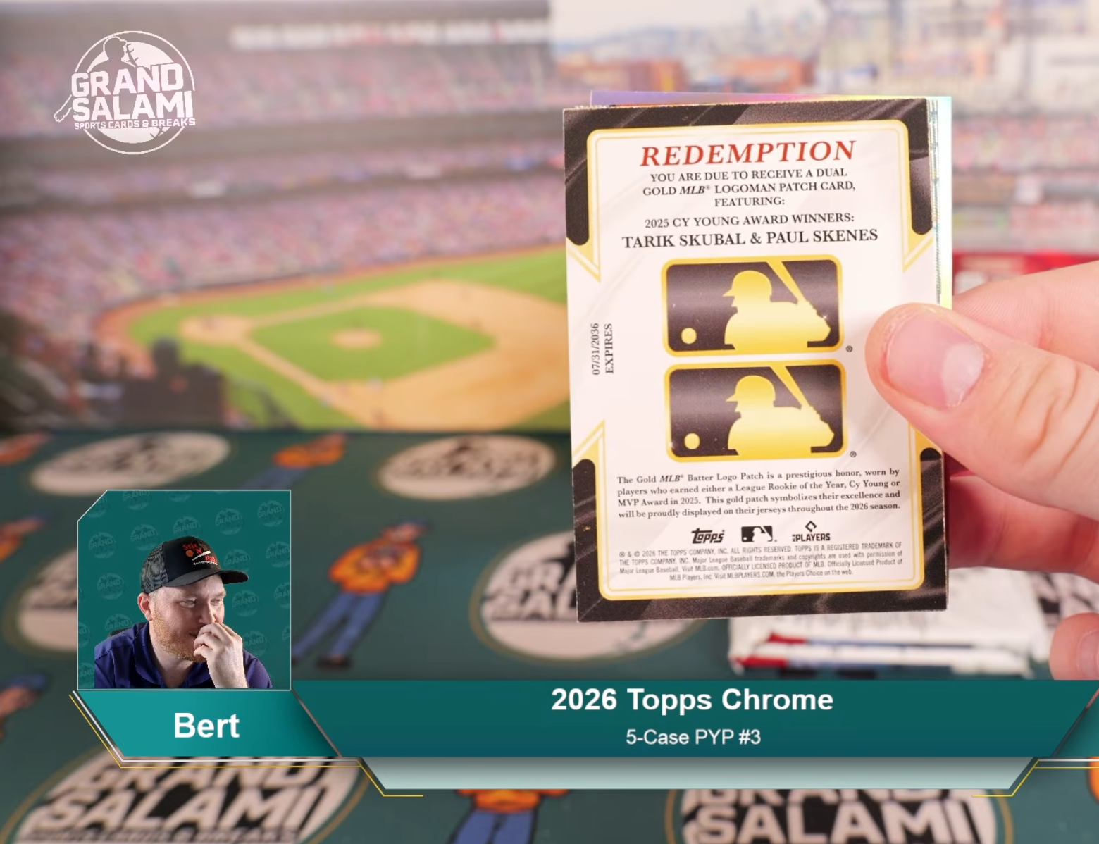 Gold Logoman redemption pull — Skenes/Skubal dual #/4