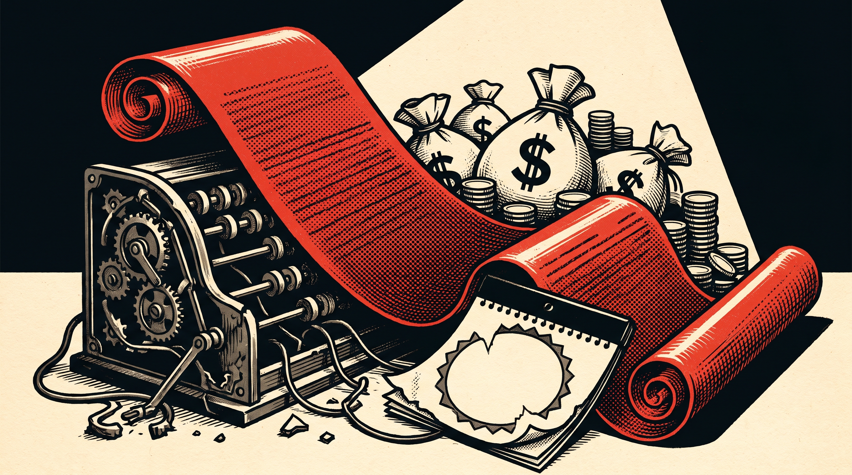 Poster illustration for the issue: Record Income in 2025. The Census Can't See 2026 Yet.