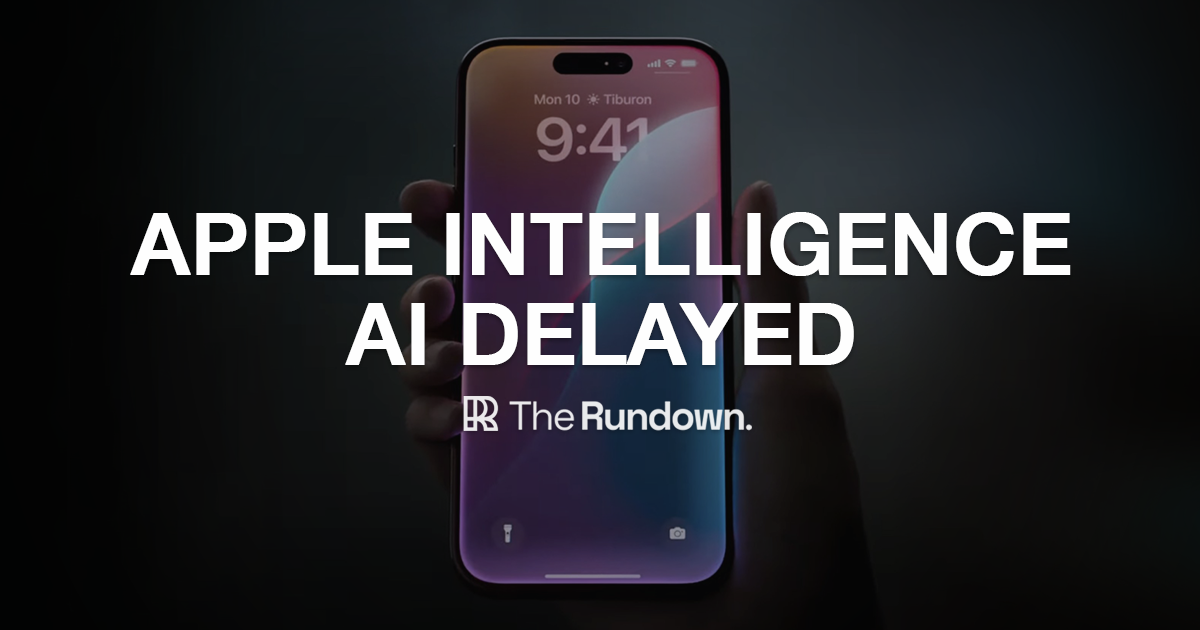 Apple Intelligence (AI) takes a time out