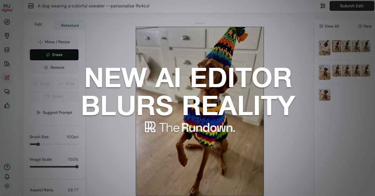 Midjourney's new AI image editor
