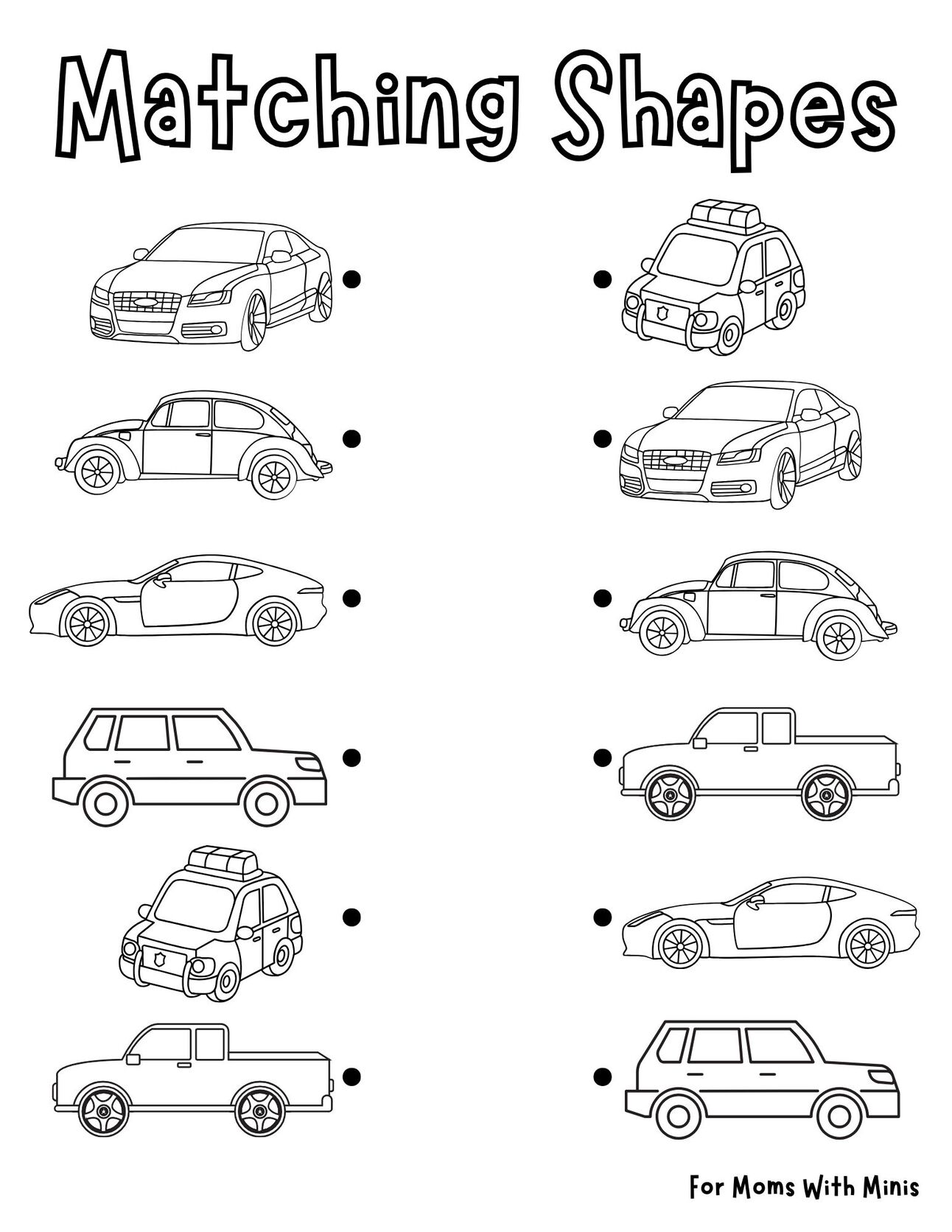 Car Matching Shapes