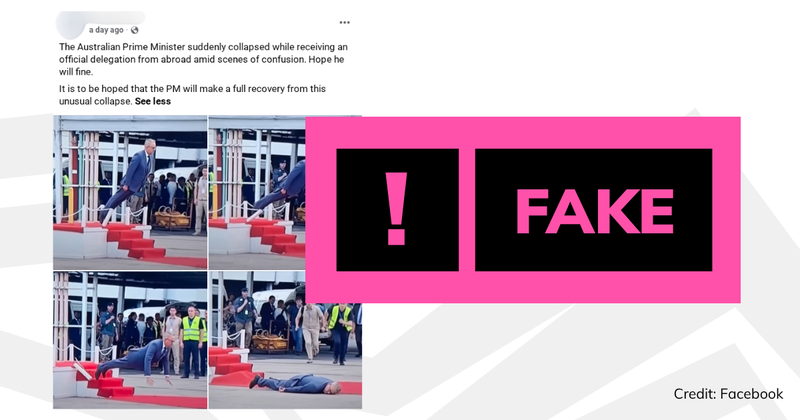 Full Fact marks the video of Anthony Albanese falling as fake