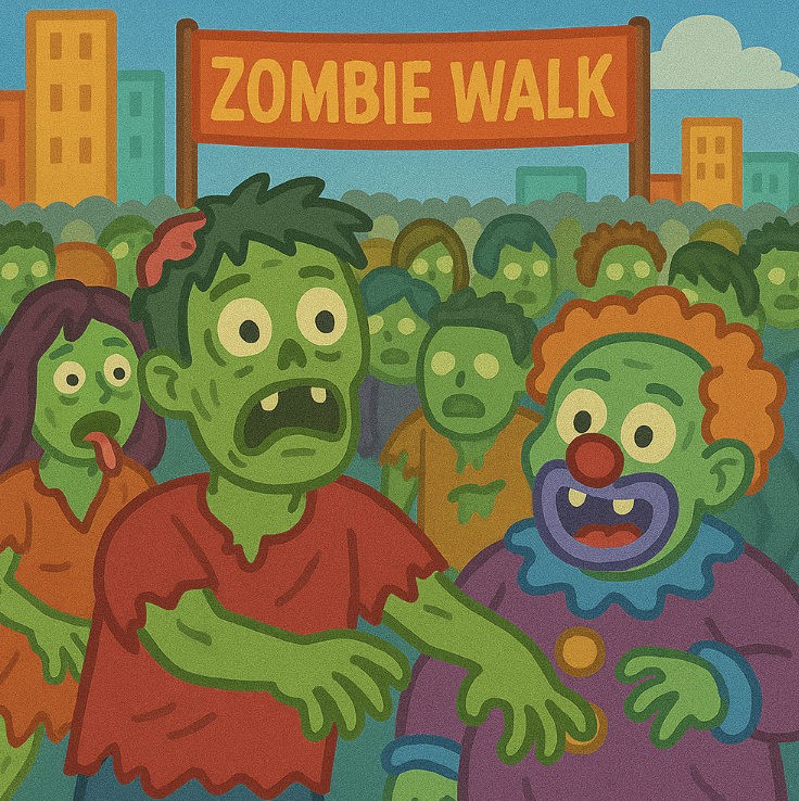 Zombies take to the streets in Mexico City for annual parade