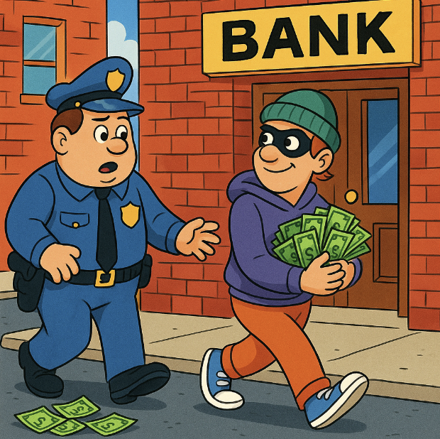 Bank robber in Ohio steals $400 in $1 bills, asks police if he can keep the stolen cash for jail commissary