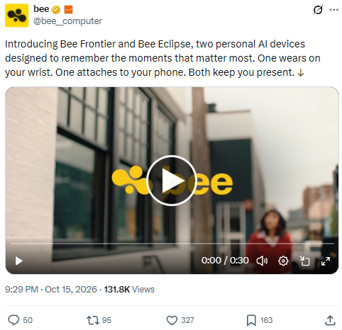 Bee post on X